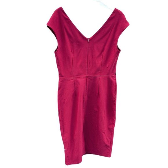 NWT MUXXN Boutique size 2X ( runs small) retro Ponte’ knit faux wrap dress. - Picture 2 of 7